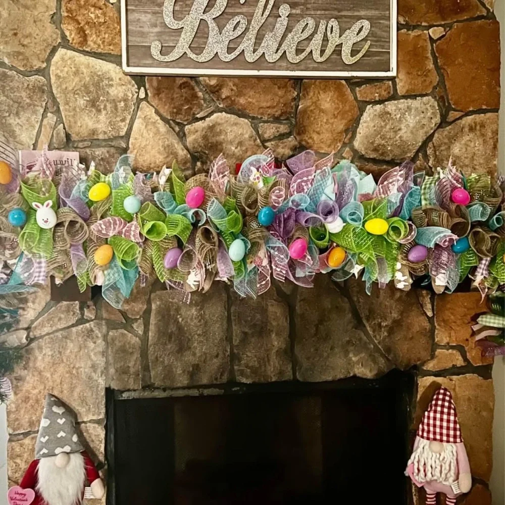 Festive Purple and Green Garland for Holiday Decor